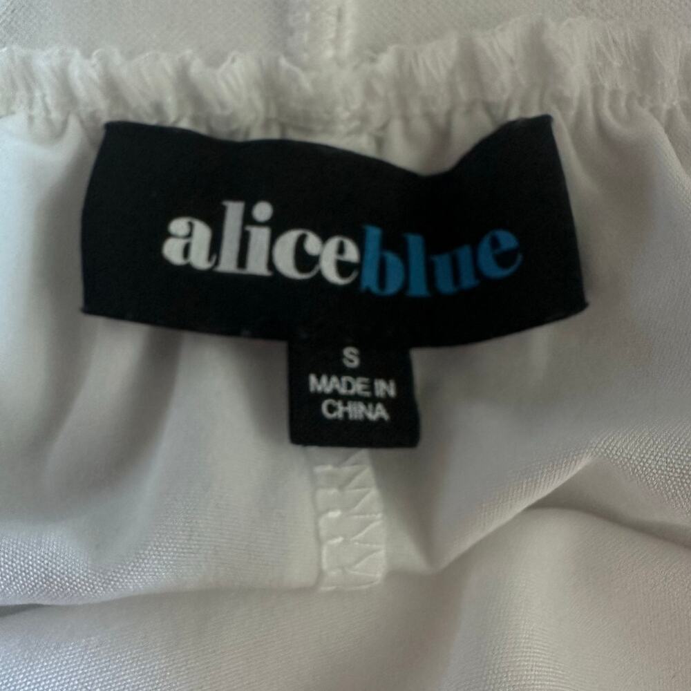 AliceBlue Cream/White, Lace, Floral Details, Lined, Midi Skirt- S - Picture 4 of 9